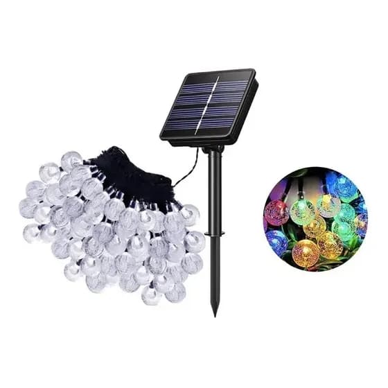 Serie De Luces Decorativas Solares Celdas Flores