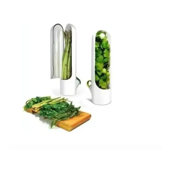 Contenedor Almacenamiento De Hierbas Frescas Cocina Cilantro