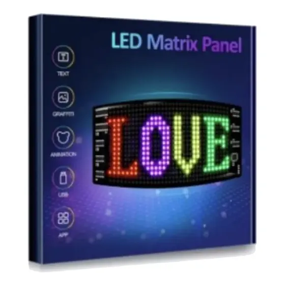 Mini Panel Matriz Led Celular Flex 17x7 Publicidad Letrero