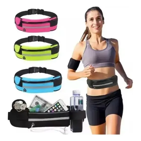Cangurera Deportiva Riñonera Runner Hiking Celular Botella