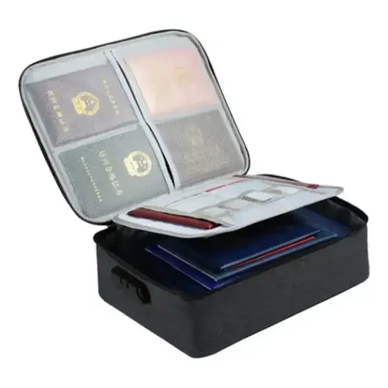 Maletin Documentos Seguridad Anti Fuego Y Agua Con Candado