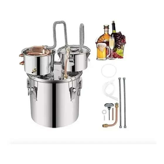 Destilador De Alcohol Profesional 3 Ollas Caldera Inox 5 Gal