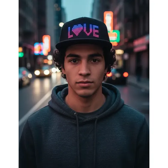 Gorra Led Programable Con Celular Bt Cachucha RGB