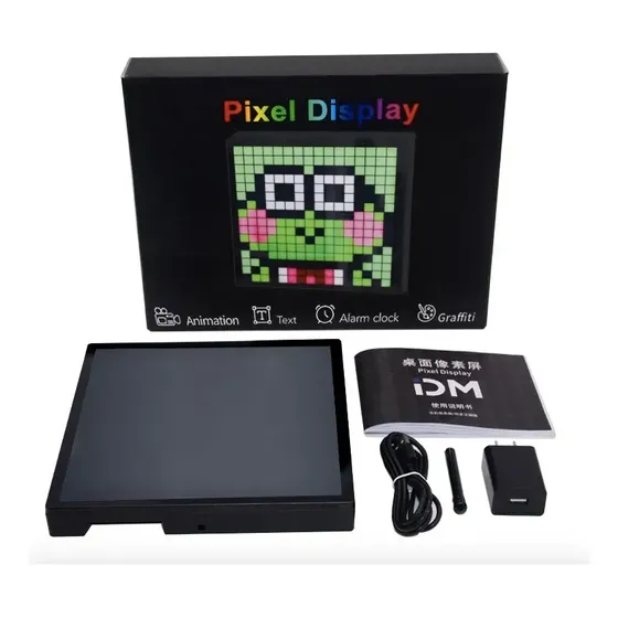 Panel Led Celular Reloj Despertador Marco Foto Animacion